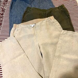 JJill Love linen tapered leg pants. Size Womens petite S.